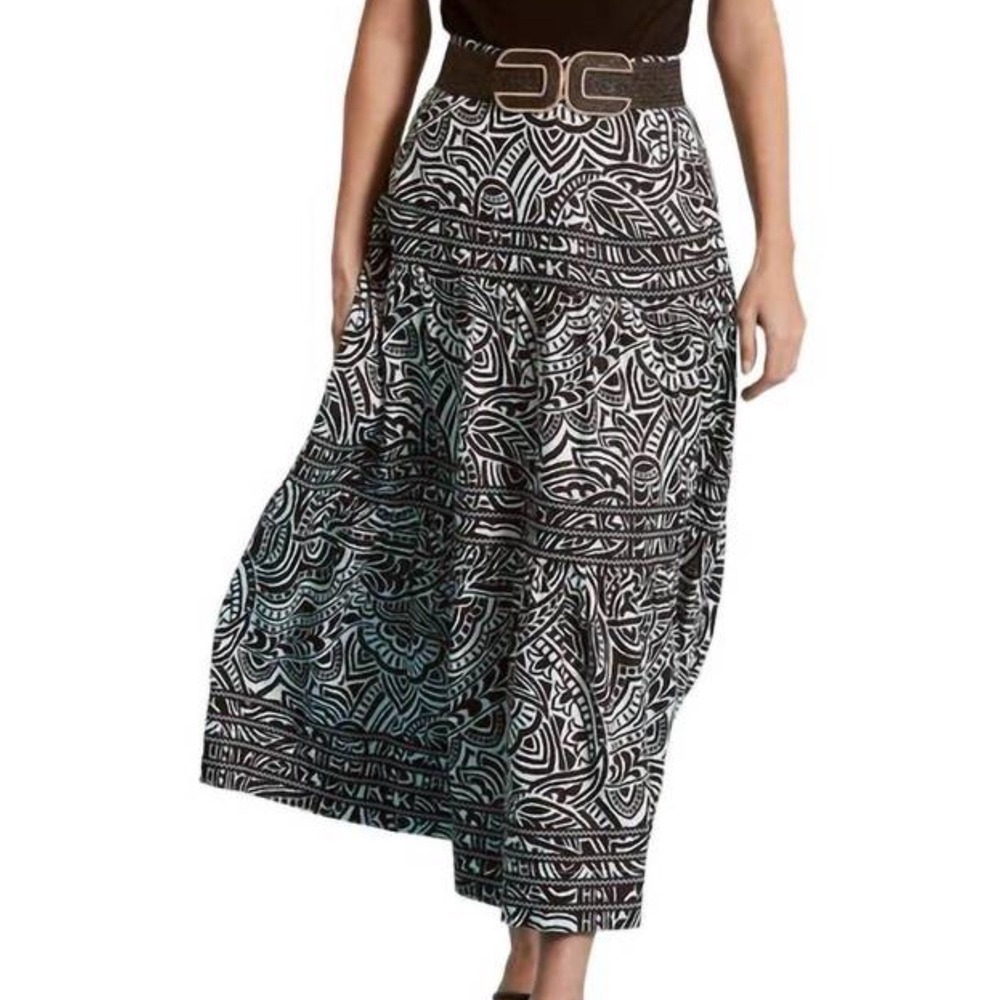TYLER BOE DAPHINE LINEN GRAPHIC PAISLEY SKIRT SIZE 8